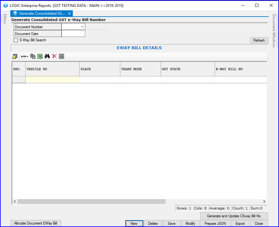 Generate Consolidated GST e-Way Bill Number-2